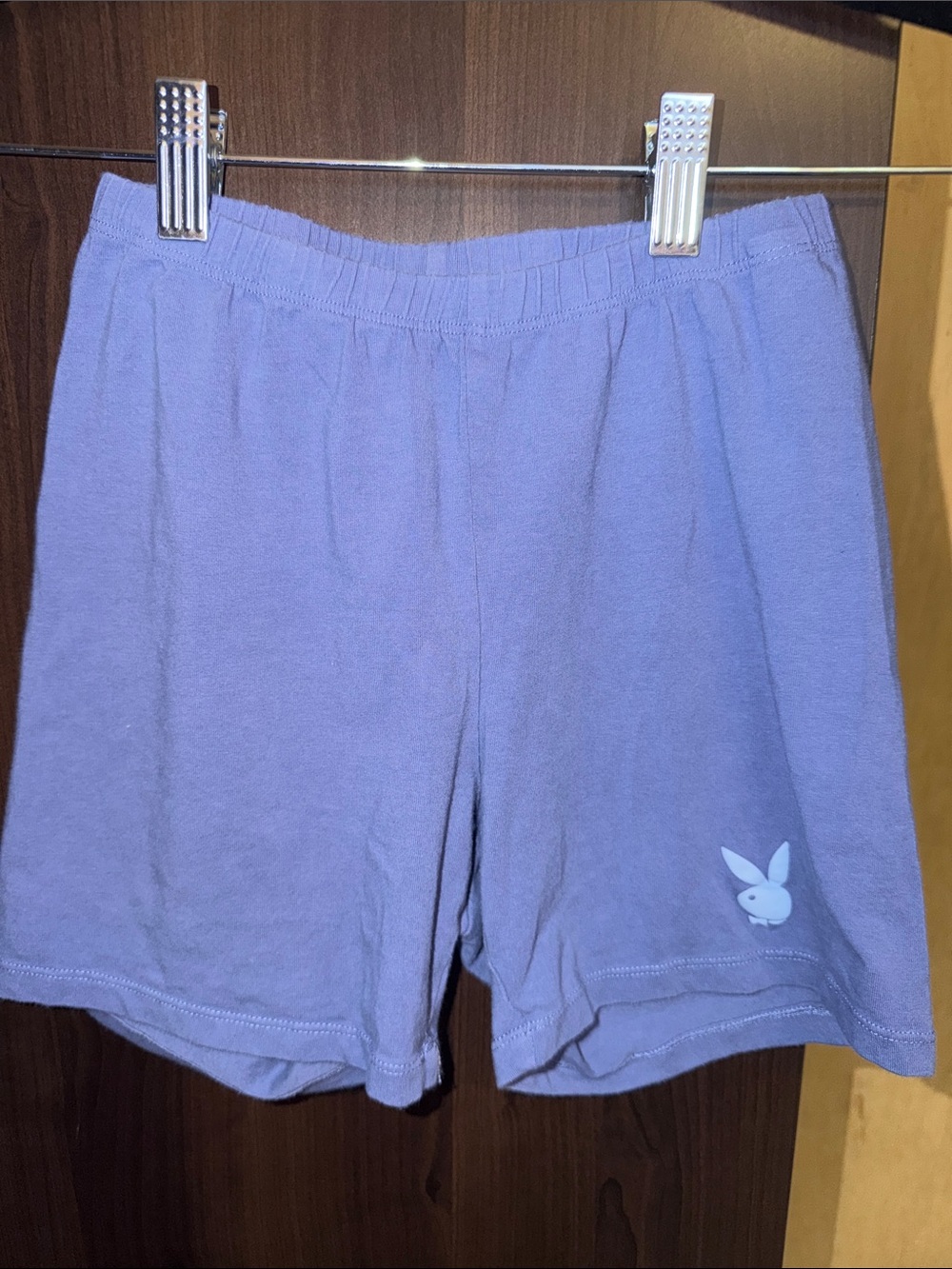 Blue Women's Lounge Shorts with Bunny Logo